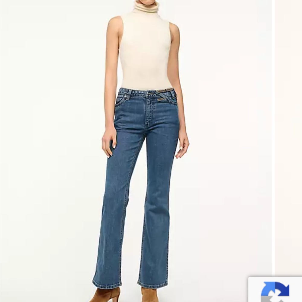 STAUD x Wrangler Classic Blue Straight Leg Jeans